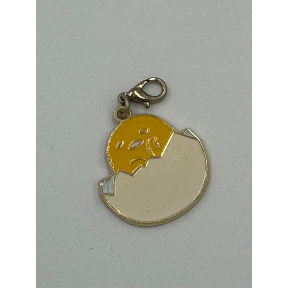 Sanrio Gudetama Lazy Egg Enamel Charm Loot Crate Exclusive Gold Tone Zipper Pull